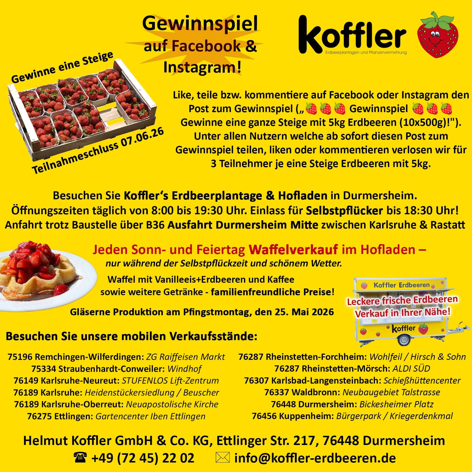 🍓🍓🍓 GEWINNSPIEL 2026 & GLÄSERNE PRODUKTION 🍓