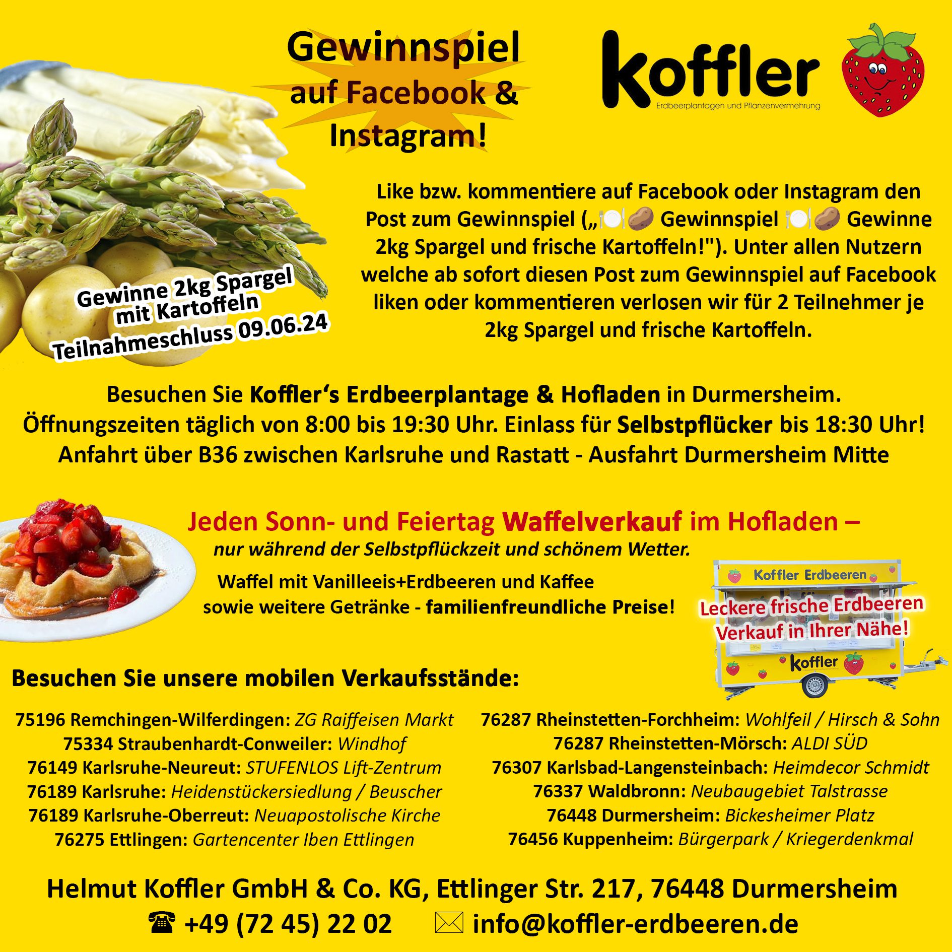 🍽️🥔 Gewinnspiel 🍽️🥔 Gewinne 2kg Spargel und frische Kartoffeln!