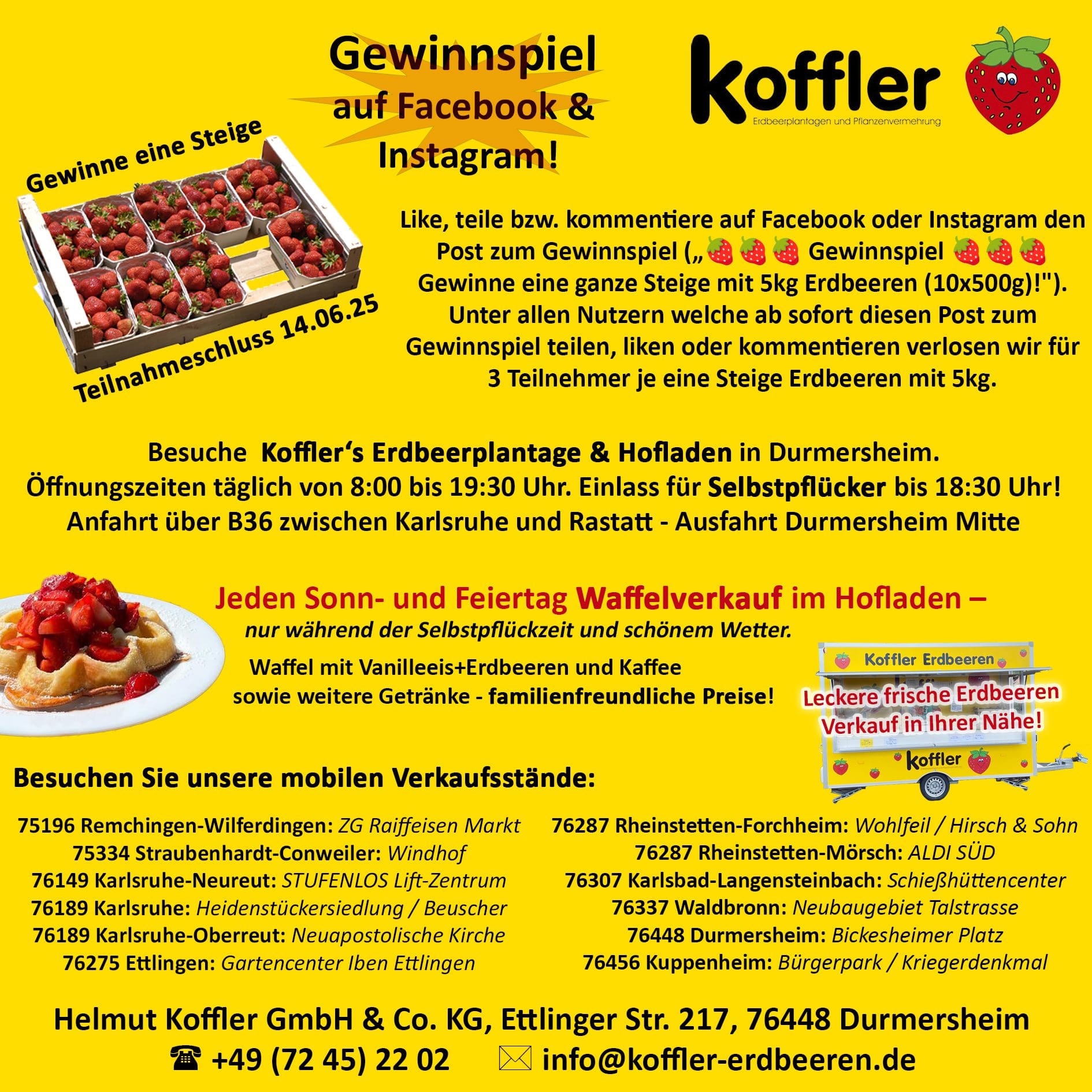 🍓🍓🍓 Gewinnspiel 🍓🍓🍓 Gewinne eine ganze Steige mit 5kg Erdbeeren (10x500g)!